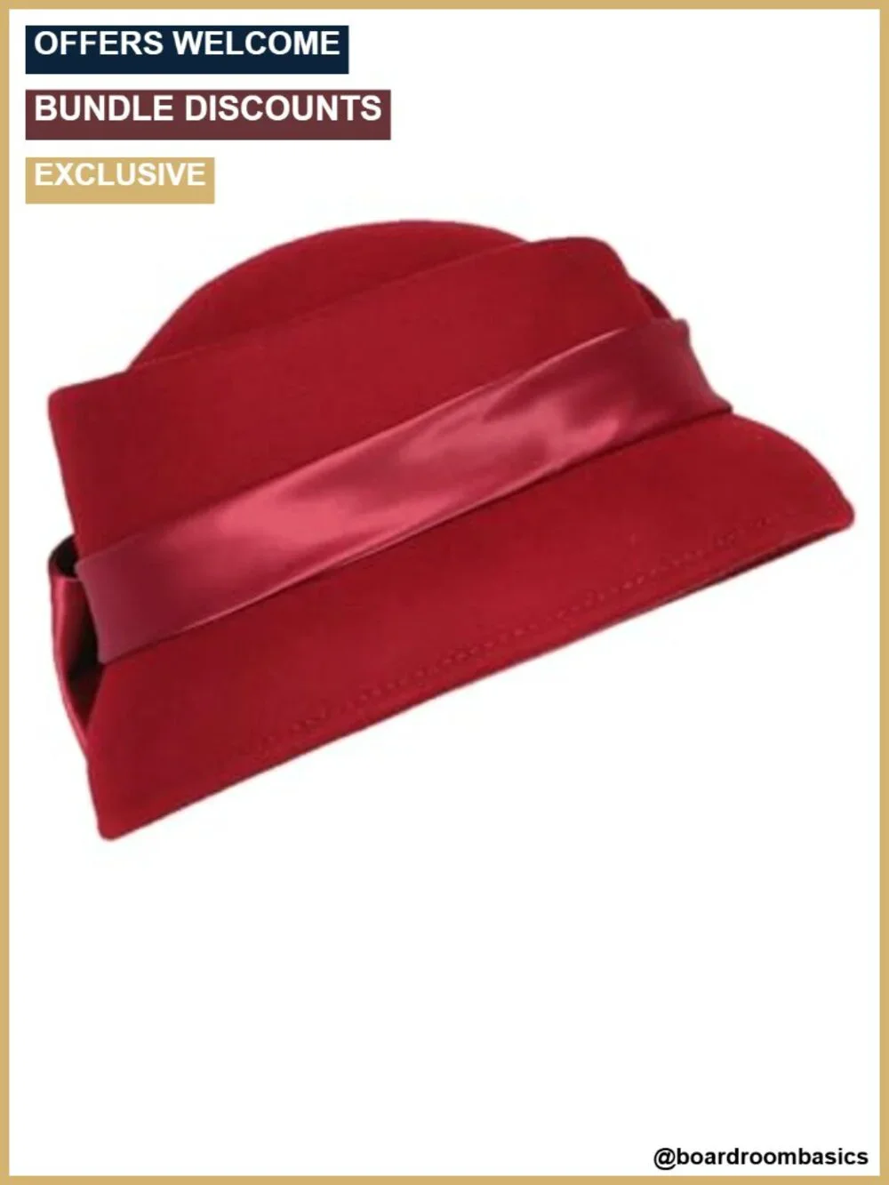 Women's Wool Felt Fedora Hat - Elegant Cloche with Bow Ribbon